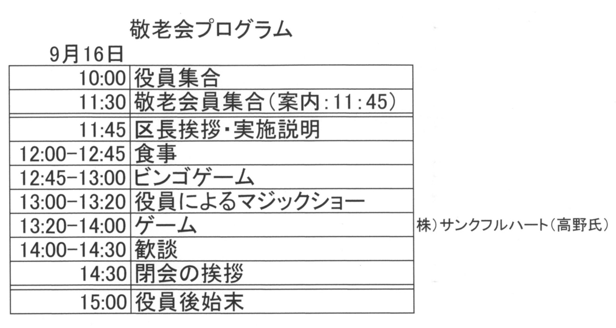 ノルディックウォーク　敬老会