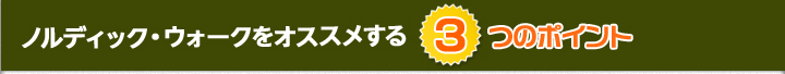 ノルディック・ウォークをオススメする3つのポイント
